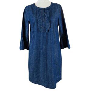 DRAPER JAMES DENIM BUTTON UP DRESS, SIZE 10